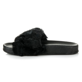 Pantoufles pour femmes à la mode le noir 1