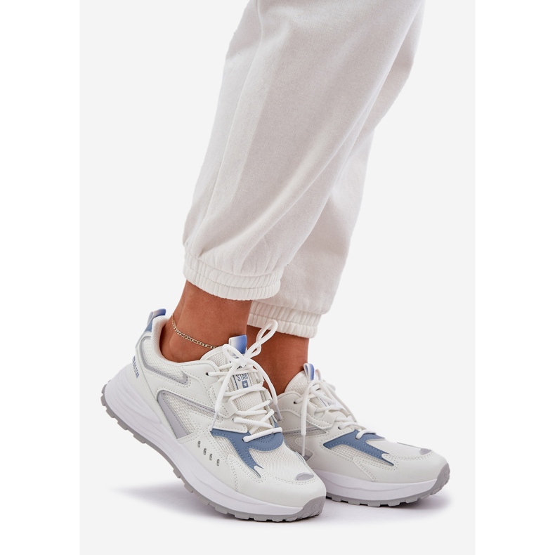 Chaussures sportives féminines Big Star NN274A094 Système Hi-Poly Système bleu blanc 1