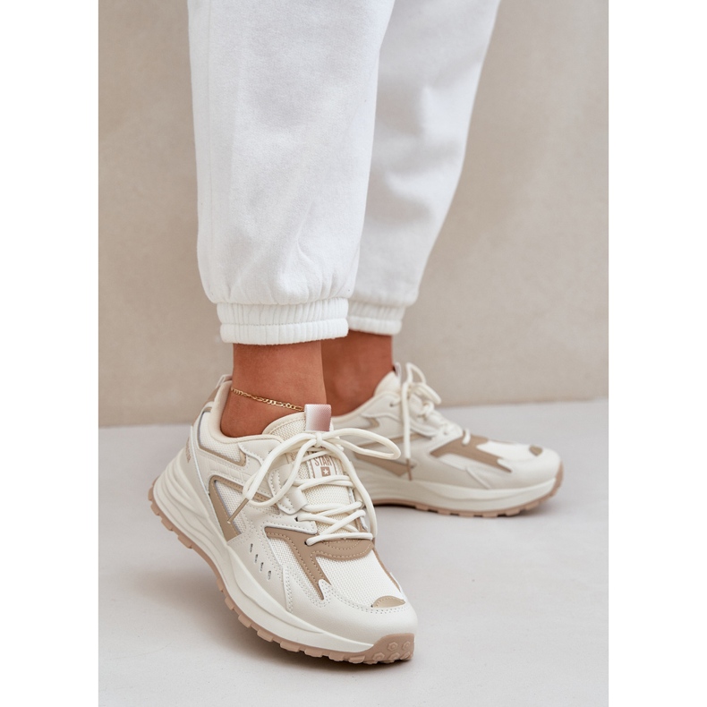Chaussures sportives féminines Big Star NN274A096 Système beige beige Hi-Polish 2