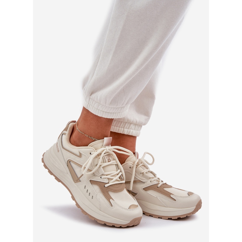 Chaussures sportives féminines Big Star NN274A096 Système beige beige Hi-Polish 1