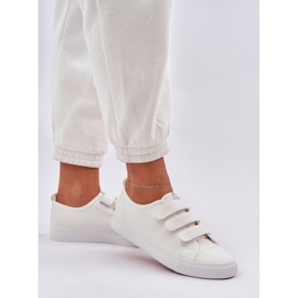 Baskets Velcro aux jeunes blanche 2