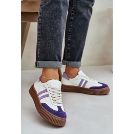 Zazoo N1068S6 Leather Low Femme's Sneakers sur la plate-forme blanche 2