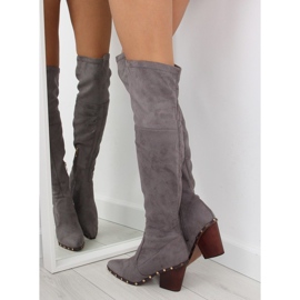 Sur-bottes à talons hauts Gris 9125 D.GRAY 2