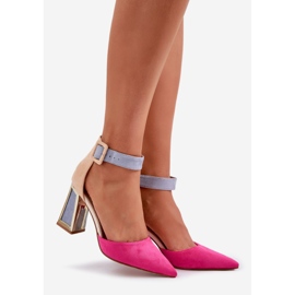 Sandales sur le poteau avec des orteils pointus fuchsia rose 1 Sandales sur le poteau avec des orteils pointus fuchsia rose 1