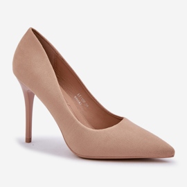 Épingles d'éco en daim classiques beige 4