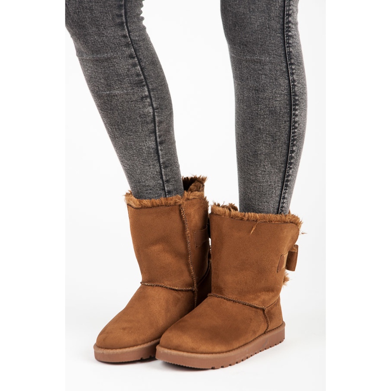 Mukluki en daim avec un nœud brun 1