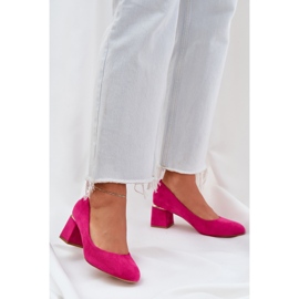 Eco en daim pompes sur le pilier fuchsia rose 2