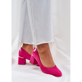 Eco en daim pompes sur le pilier fuchsia rose 3