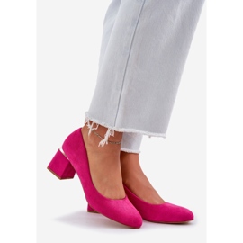 Eco en daim pompes sur le pilier fuchsia rose 1