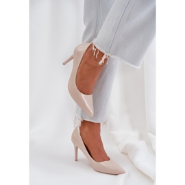 Peint à talons hauts avec des toasts pointus beige 5