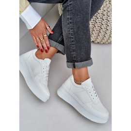 Baskets en cuir Eco Classic sur la plate-forme blanche 2 Baskets en cuir Eco Classic sur la plate-forme blanche 2