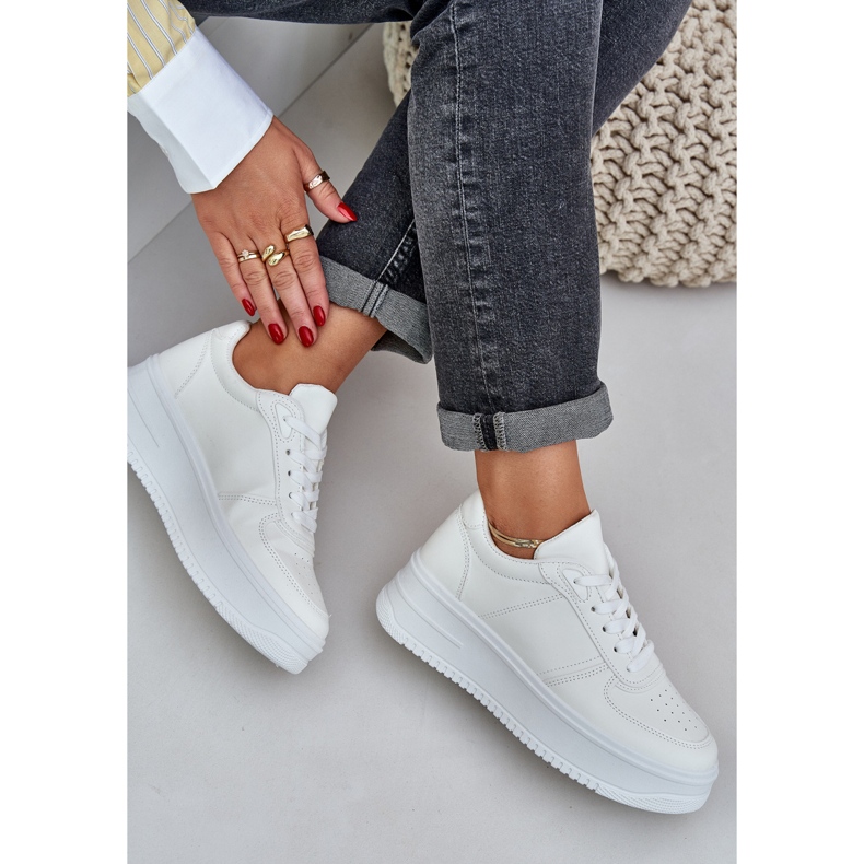 Baskets en cuir Eco Classic sur la plate-forme blanche 2 Baskets en cuir Eco Classic sur la plate-forme blanche 2