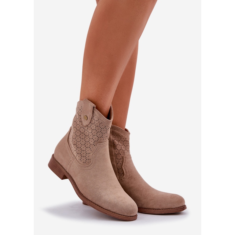 S.Barski Talons plats ouverts beige 1