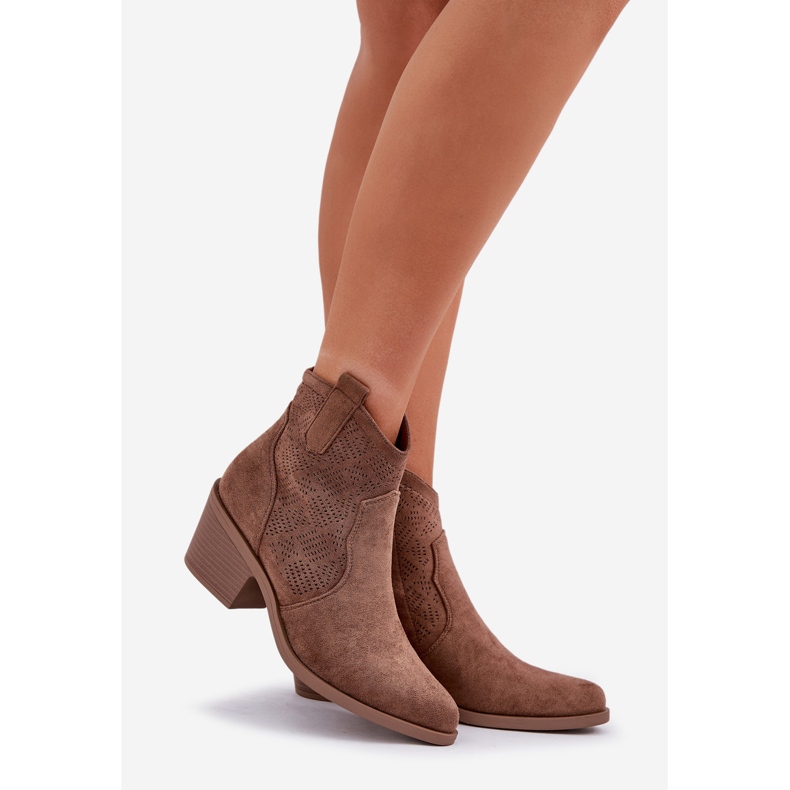 S.Barski Bottes de cowboy pour l'Eco Castle OpenWork Smart S. Barski Hy51-061 Dark beige 1 S.Barski Bottes de cowboy pour l'Eco Castle OpenWork Smart S. Barski Hy51-061 Dark beige 1