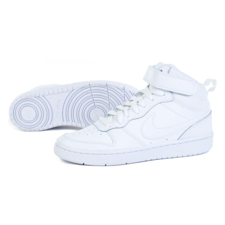 Nike Court Borough Mid 2 (GS) CD7782-100 Chaussures blanches 1 Nike Court Borough Mid 2 (GS) CD7782-100 Chaussures blanches 1