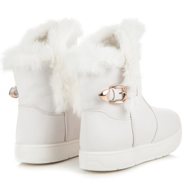 Bottes de neige en daim blanche 5