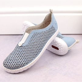 Chaussures ajourées confortables Rieker W RKR653 bleu 7