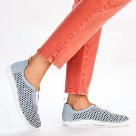 Chaussures ajourées confortables Rieker W RKR653 bleu 16