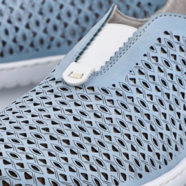 Chaussures ajourées confortables Rieker W RKR653 bleu 18