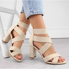 EVento W EVE443B sandales à talons, beige 1