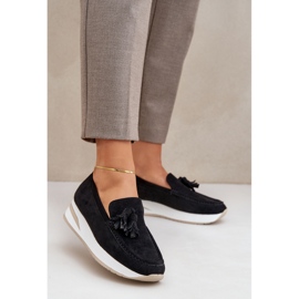 Mocassins sur un délicat coin écologique le noir 2 Mocassins sur un délicat coin écologique le noir 2