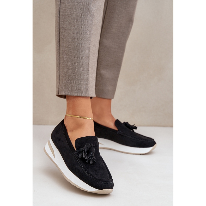 Mocassins sur un délicat coin écologique noir 2