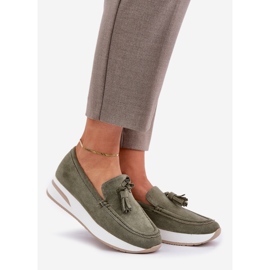 Mocassins sur une délicate eco marin green vert 1 Mocassins sur une délicate eco marin green vert 1