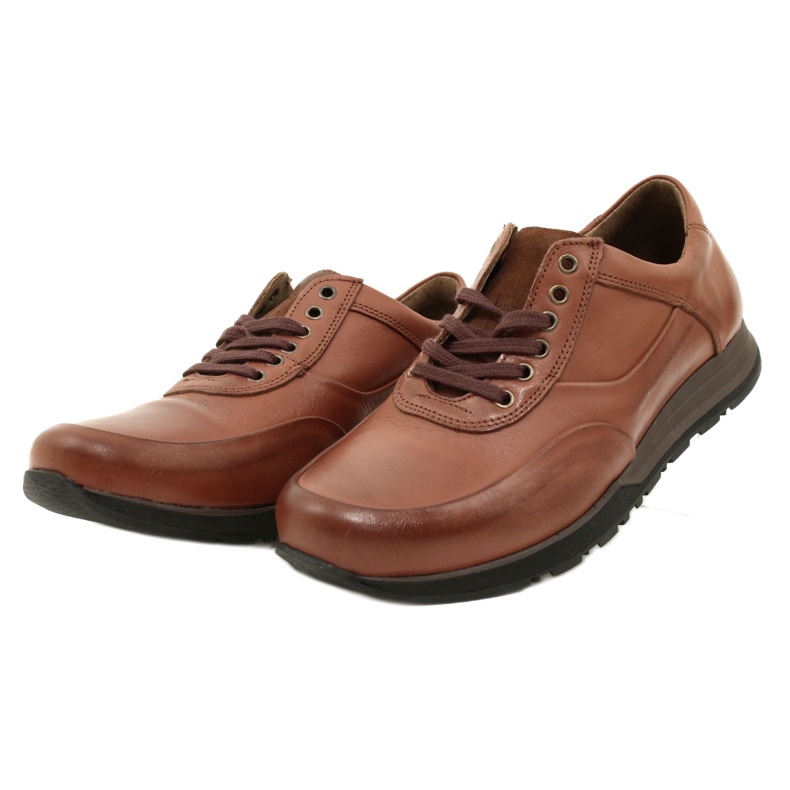 Olivier Chaussures décontractées en cuir pour hommes 902KNT marron brun 4 Olivier Chaussures décontractées en cuir pour hommes 902KNT marron brun 4