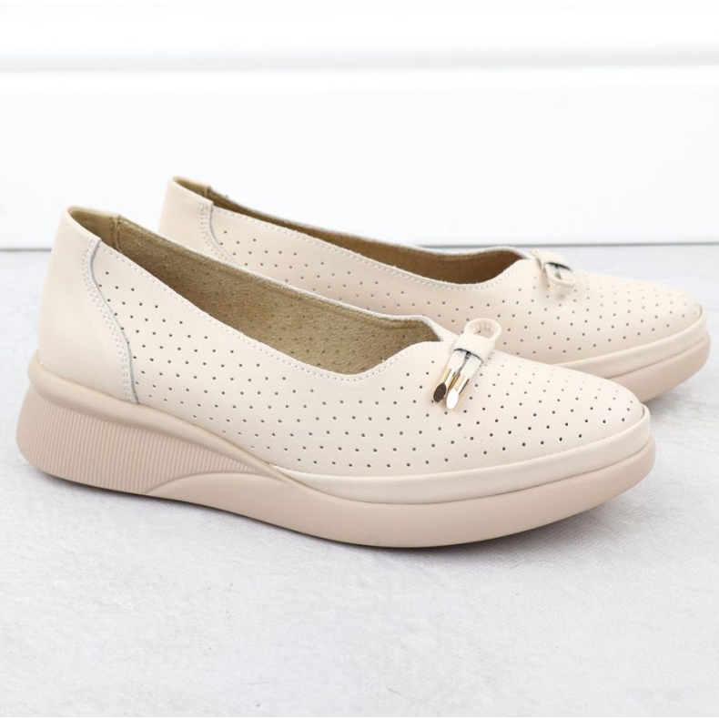 Chaussures sur la plateforme Vinceza 7896 Beige Openwork 2
