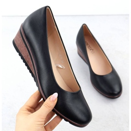 Vinceza Chaussures pour Vincez Wedge en 58475 Jan360a le noir 1