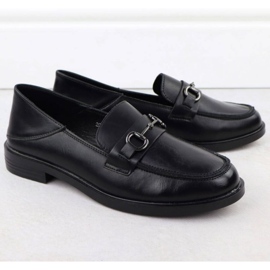 Chaussures de mocassin avec une décoration Vinceza 18107 le noir 2