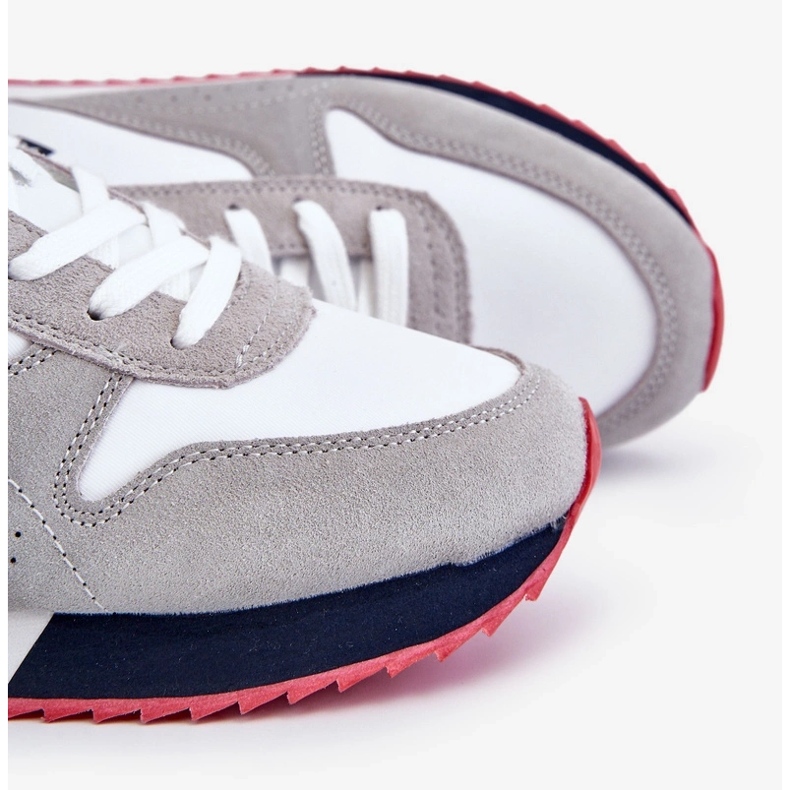 Chaussures de sport pour hommes mousse Mémoire Big Star LL174160 blanc avec gris blanche 1