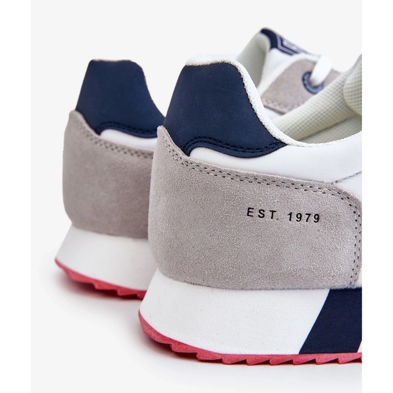 Chaussures de sport pour hommes mousse Mémoire Big Star LL174160 blanc avec gris blanche 2