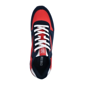 Chaussures de sport masculin Memory mousse Big Star LL174161 Rouge avec bleu marine 2