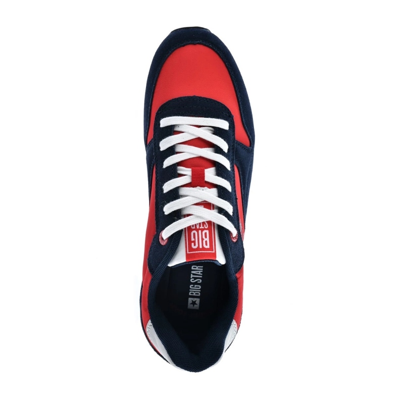 Chaussures de sport masculin Memory mousse Big Star LL174161 Rouge avec bleu marine 2