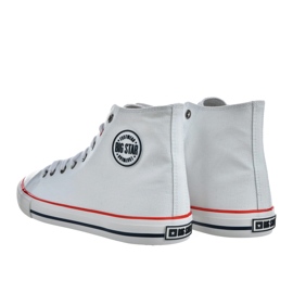 Chaussures masculines Sneakers High Big Star NN174305 White blanc 2