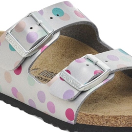 Birkenstock Arizona BS 1029805 flops en pois argent 2 Birkenstock Arizona BS 1029805 flops en pois argent 2