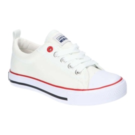 American Club Baskets aux enfants classiques blancs liés aux American LH25 1