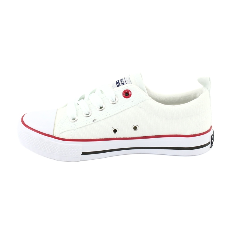 American Club Baskets aux enfants classiques blancs liés aux American LH25 2