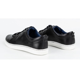 Olivier Chaussures décontractées en cuir pour hommes 946MA noir le noir 7