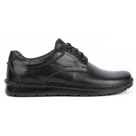 Kampol Chaussures décontractées en cuir pour hommes 13/27 visage noir le noir 1