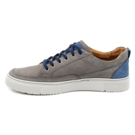 Olivier Chaussures Baskets en cuir pour homme 950MA gris 2