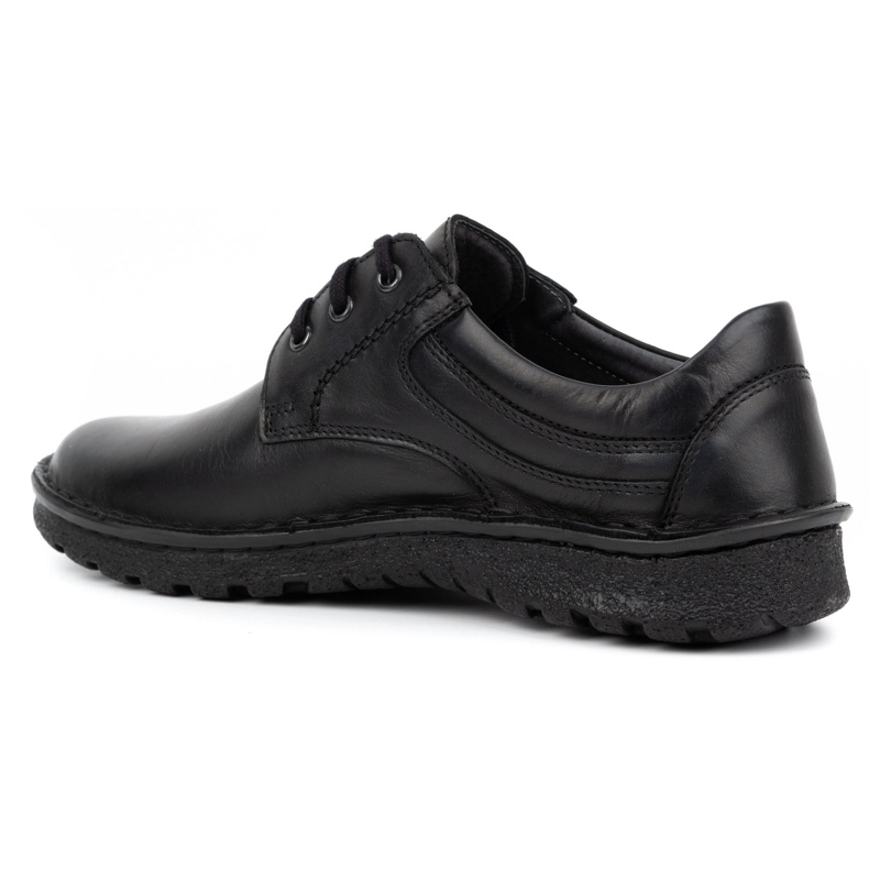 Kampol Chaussures classiques pour hommes 15KAM, cuir noir le noir 1