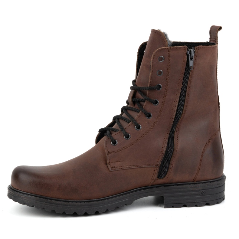 Polbut Bottines militaires polonaises pour hommes, cuir 2118S, marron brun 1 Polbut Bottines militaires polonaises pour hommes, cuir 2118S, marron brun 1