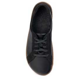 Barefoot en cuir minimaliste wasak 0743w noir le noir 1