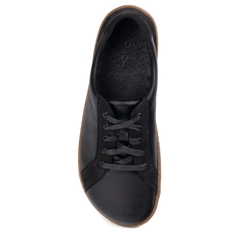 Barefoot en cuir minimaliste wasak 0743w noir 1