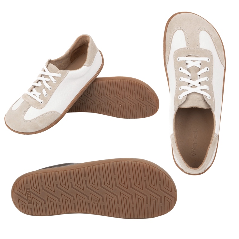 Chaussures aux pieds nus minimaliste en cuir wasak 0744w blanc 1