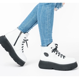 KOMODO Bottes en cuir pour femmes sur une seule semelle Pollonus blanc 5-1567-004 blanche 3