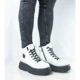KOMODO Bottes en cuir pour femmes sur une seule semelle Pollonus blanc 5-1567-004 blanche 4