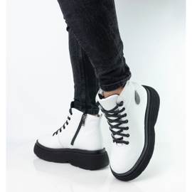 KOMODO Bottes en cuir pour femmes sur une seule semelle Pollonus blanc 5-1567-004 blanche 6